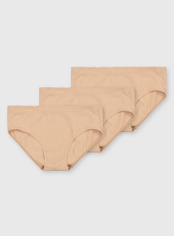 Latte Seamless Stretch Briefs 3 Pack - 6-8 years